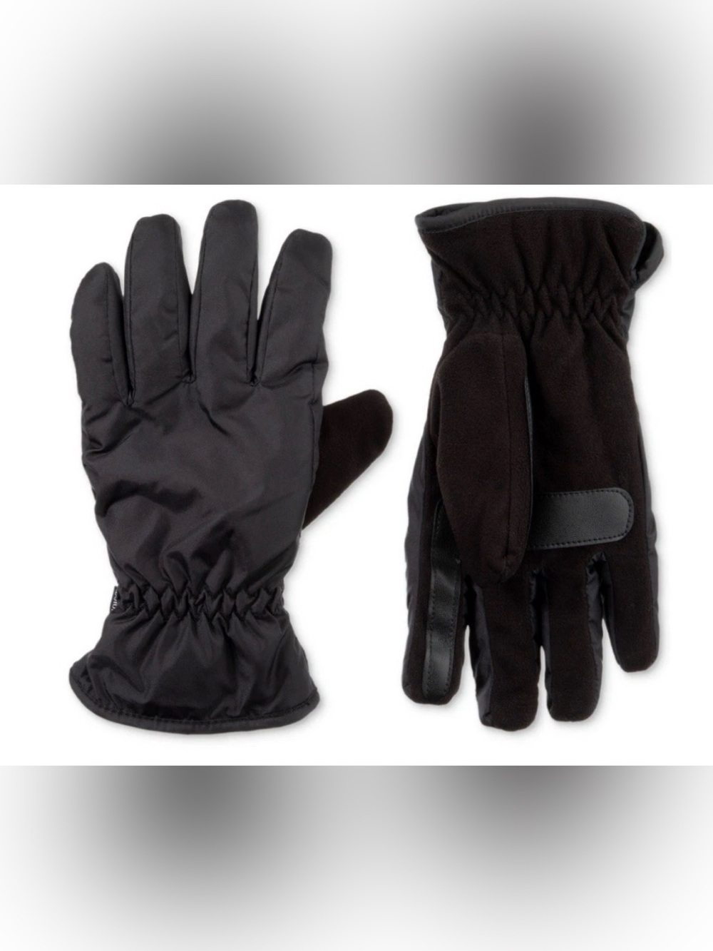 Isotoner Signature Men's Insulated Water-Repellent Active Gloves Black Medium